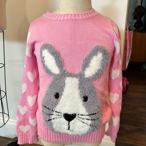 Pink Sweater with Bunny Design